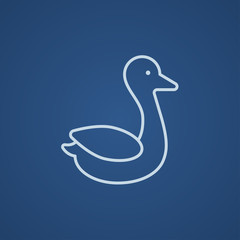 Obraz premium Duck line icon.