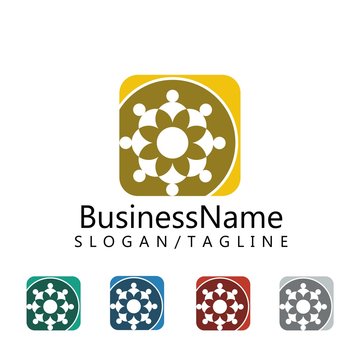 community logo icon vector