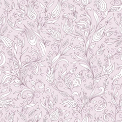 Henna Mehndi Tattoo Flowers Doodles Seamless Pattern