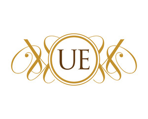 UE Luxury Ornament Initial Logo