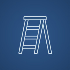 Stepladder line icon.