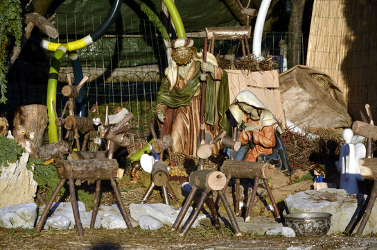 Presepe di Stella Tarcento Friuli Venezia Giulia Italia Presepio with caprioli Szopka bożonarodzeniowa Рождественский вертеп Udine Belenismo Betlehem ozdoba Udine Italia Jaslice  Weihnachtskrippe roes