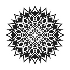 Abstract element for design - black flower