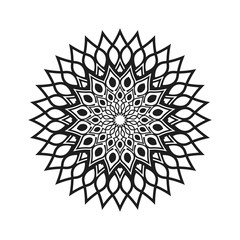 Abstract element for design - black flower