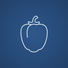 Bell pepper line icon.