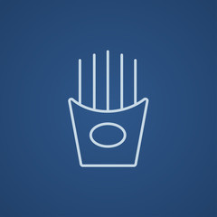 French fries line icon.