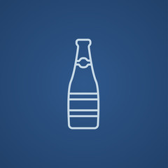 Glass bottle line icon.