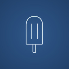 Popsicle line icon.