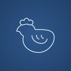 Chick line icon.