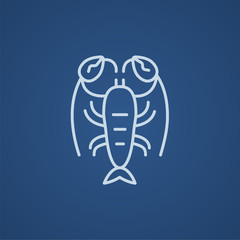 Lobster line icon.