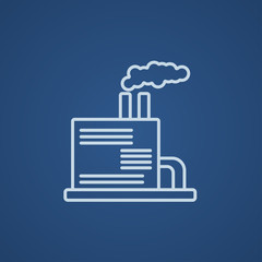 Refinery plant line icon.