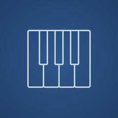 Piano keys line icon.