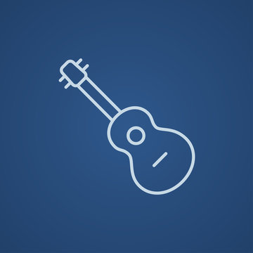Guitar line icon.