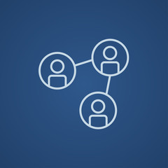 Social network line icon.