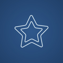 Obraz premium Rating star line icon.