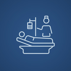 Nursing care line icon.