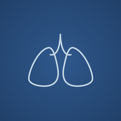 Lungs line icon.