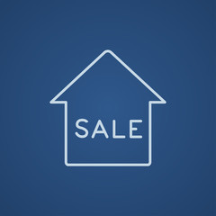 House for sale line icon.