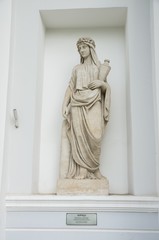 Statue"Priestess" in the nicheKitchen pavilion ofYelaginPalace.St. Petersburg.