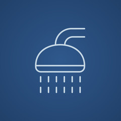 Shower line icon.