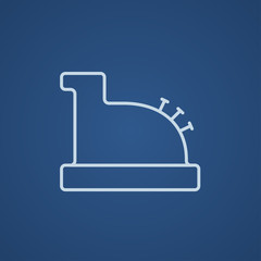 Cash register machine line icon.