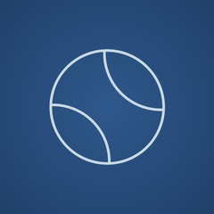 Fototapeta premium Tennis ball line icon.