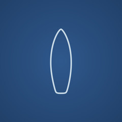 Surfboard line icon.