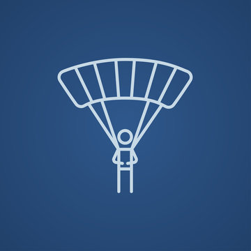 Skydiving Line Icon.