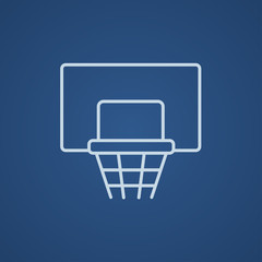 Basketball hoop line icon.