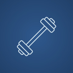 Dumbbell line icon.