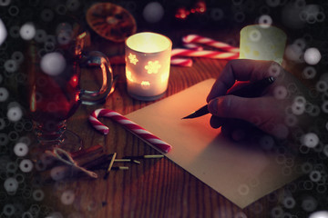 christmas hand writing story