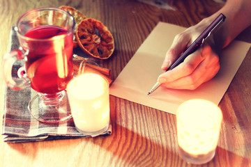 christmas hand writing story