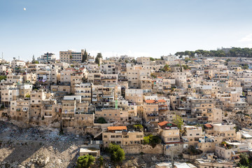 Obraz premium Skyline of the palestinian part of Jerusalem, Israel.