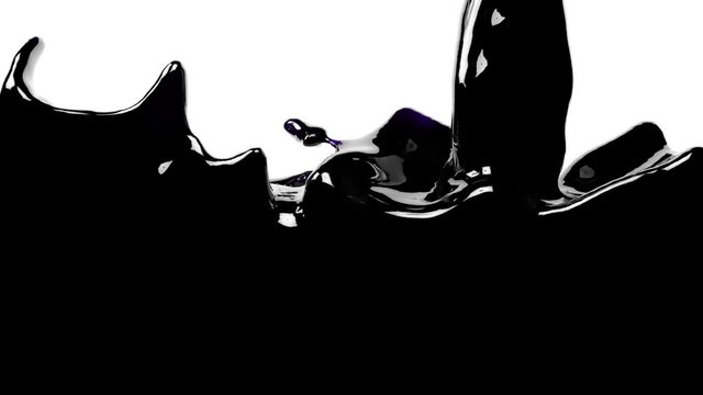 oil fills screen.  fluid flows down . Pouring  screen. liquid fills screen. 