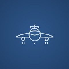 Airplane line icon.