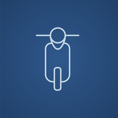 Scooter line icon.