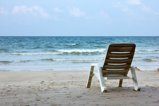 Fototapeta Chairs on a beach