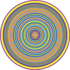 concentric pipes circular shape in multiple colors