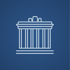 Acropolis of Athens line icon.