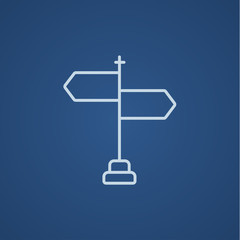 Travel traffic sign line icon.