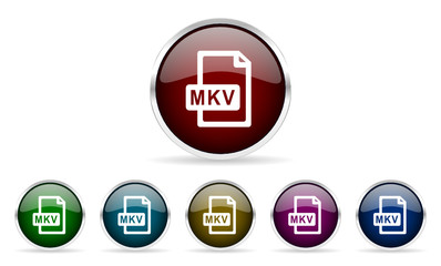 mkv vector icons set