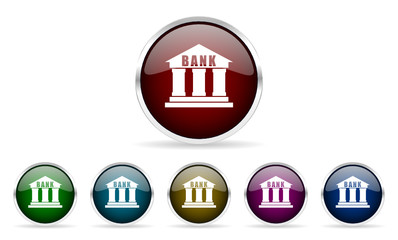 Fototapeta premium bank vector icons set