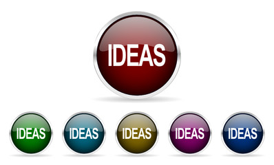 ideas vector icons set