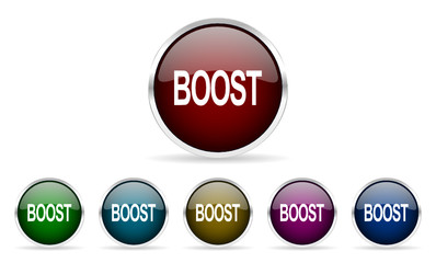 boost vector icons set