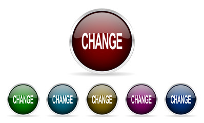 change vector icons set