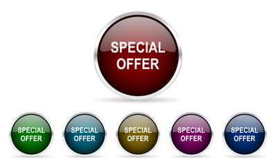 special offer vector icon set