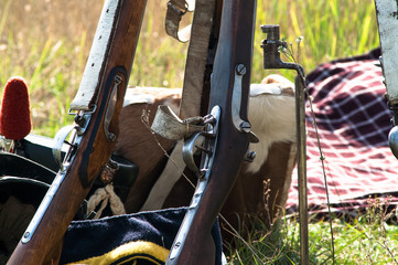historical weapon with a bayonet