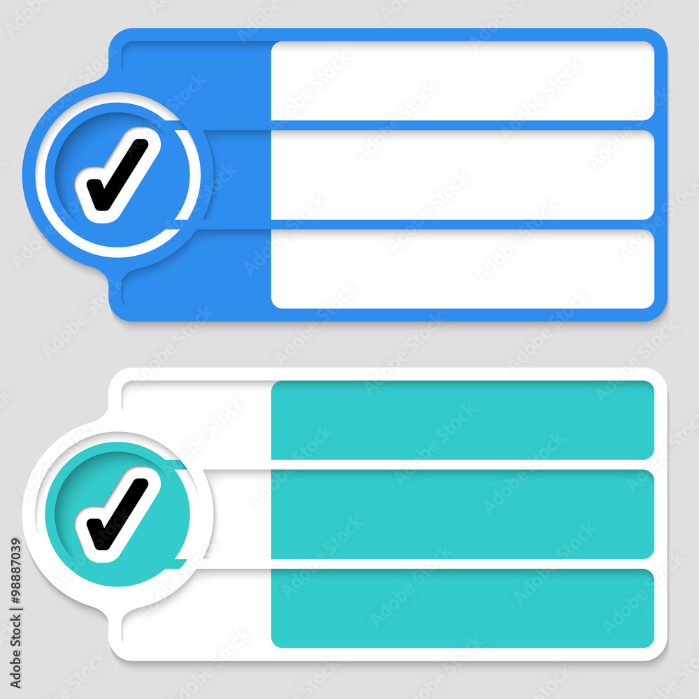 Poster colored boxes for your text and check box