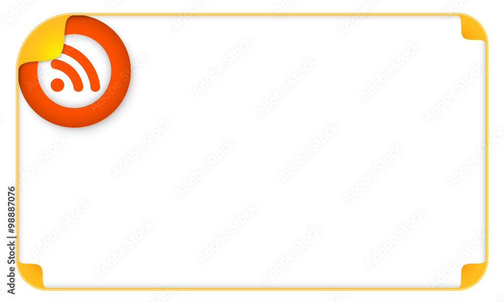 Poster color frame for your text and feed icon