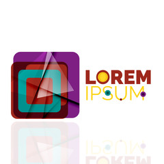 Logo, abstract geometric business icon